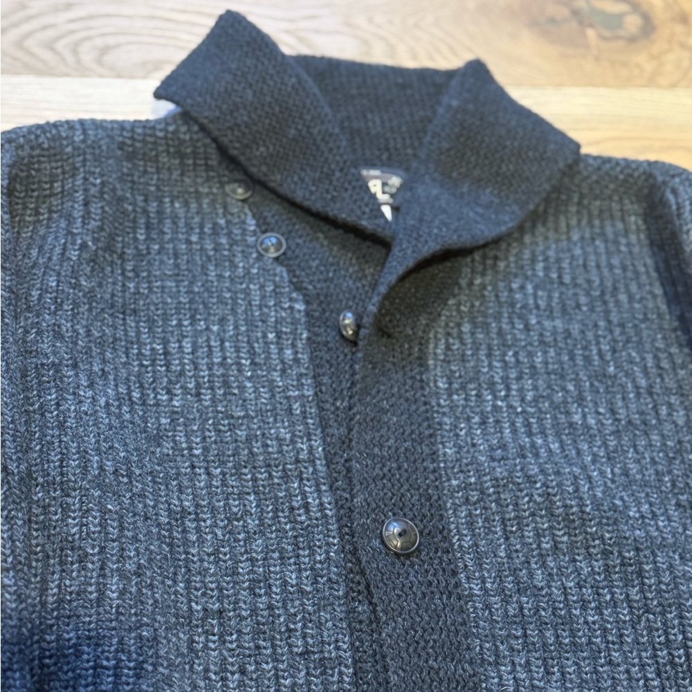 RRL Polo Ralph Lauren Men’s Shawl Collar Knit Cardigan - Picture 2 of 9